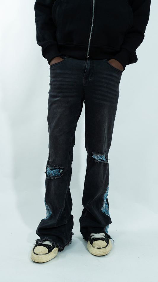 BLACK FLARE BLUE BANDANA #2